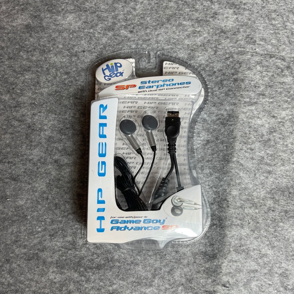 Hip Gear Stereo Earphones for Nintendo Game Boy Advance SP Dual Connector LM549